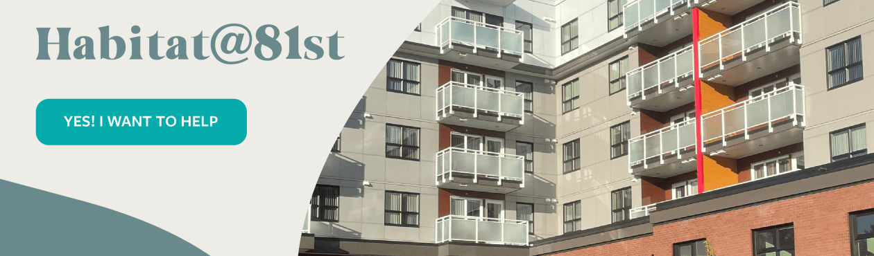 Picture of Habitat@81st asking for donations